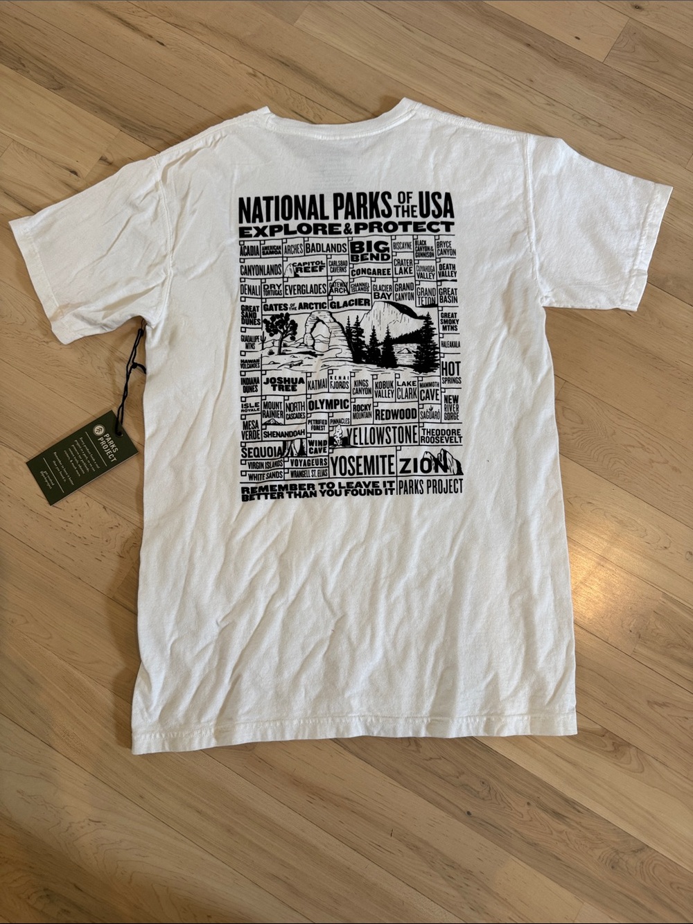 Parks Project National Parks Checklist t-shirt-Unisex-100% Cotton-New-S